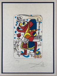 Signed Salvador Dali (1904-1989) Playing Cards 'Joker' Lithograph