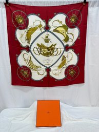 Hermes Spring Silk Scarf With Box