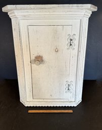 White Painted Wooden Hanging Corner Cabinet