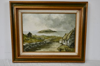 Tom Cullen (1934-2001) Oil On Canvas Ireland Coastline
