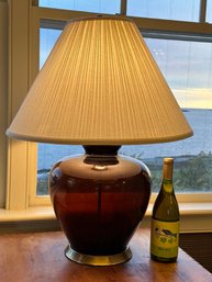 Tyndale Lamps Co. Amber Glass Table Lamp