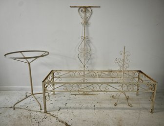 Lot Of Vintage Wrought Iron Furniture