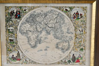 Antique Engraved Map J. Rapkin 'Eastern Hemisphere'