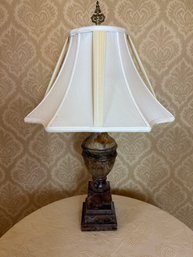 Antique Neoclassical Carved Marble Urn Form Table Lamp