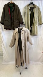 Three Men's Overcoats XL, L And 42
