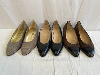 (3) Pairs Women's Bruno Magli Low Pumps Size 9