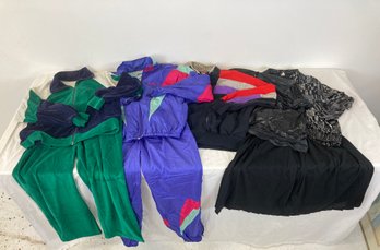 Lot Of 1980s Ladies Clothes Adidas Tracksuit And More