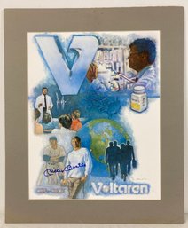 Mickey Mantle Signed Poster For Voltaren