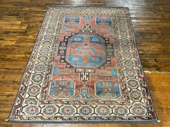 5'10' X 8' Hand Woven Wool Caucasian Shirvan Konagkend Carpet