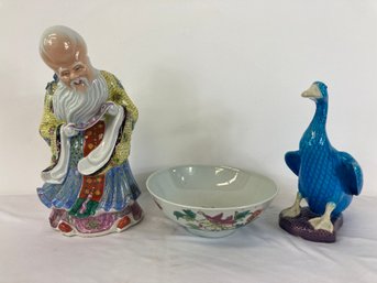 Lot Of 3 Vintage Chinese Ceramics