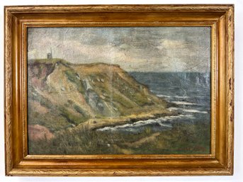 C.H. Battey 'Southeast Light, Block Island' Oil On Canvas