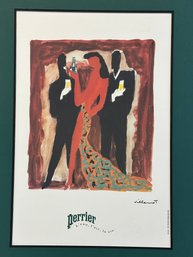Bernard Villemot (French, 1911-1989) Art Deco Perrier Poster
