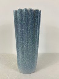Royal Haeger Blue Speckled Fluted Vase