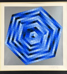 Victor Vasarely (1906-1997) Blue Sette Silkscreen 225/250
