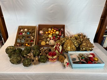 Lot Of Christmas Ornaments And Decorations