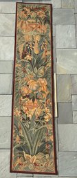 12'2' X 2'8' French Style Embroidered Wool Rug / Wall Hanging