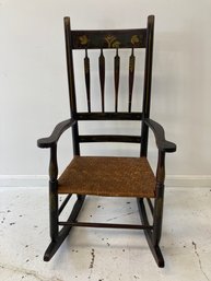 Antique Painted Arrow Back Rocking Chair