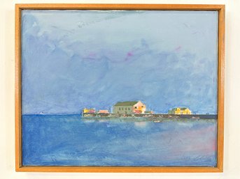 Arthur Cohen (1928-2012) 'Town Wharf' Oil Painting Provincetown
