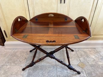 English Mahogany Butlers Tray With Stand