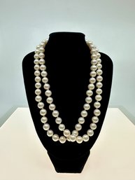 Strand Of AA Quality 34 Inch Cultured Pearls Mikimoto Type Necklace
