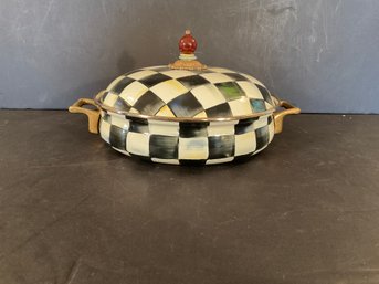 MacKenzie Childs Courtly Check Covered Dish