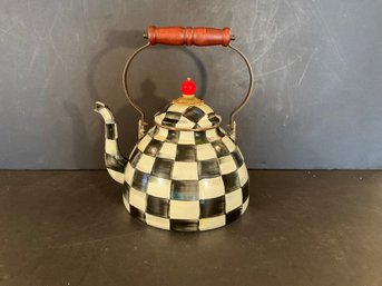 MacKenzie Childs Courtly Check Tea Kettle