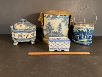 4 Chinese United Wilson Porcelain Table Items