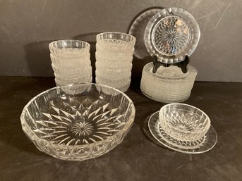 25 Pieces Val St. Lambert 'Imperial' Cut Crystal Tableware