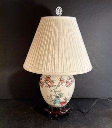 Asian Export Porcelain Ginger Jar Lamp