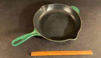 Le Creuset #28 Cast Iron  Cast Iron Frying Pan In Forest Green