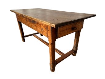 Country French Provincial Walnut Bakers Table