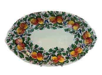 Italian Pottery Made For Neiman Marcus Oval Platter