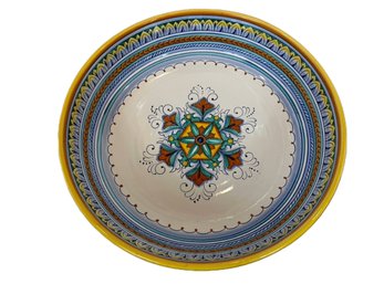 Gialletti Pimpinelli For Cottura, Deruta Italian Pottery Centerpiece Bowl