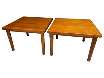 Matching Pair Of BRDR FURBO Teak End / Side Tables, Danish Modern