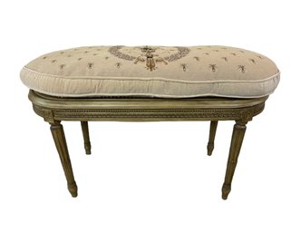 Louis XV Style Painted Piano Bench