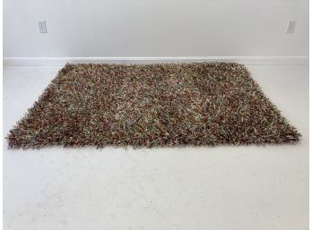 6 X 4.2 Contemporary Shag Style Carpet Multicolored
