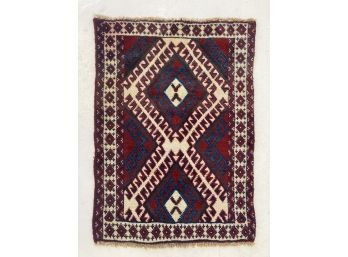 2.10 X 2 Vintage Wool Caucasian Carpet