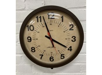 1970s Seth Thomas School House Wall Clock