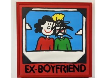 Signed Todd Goldman Ex Boyfriend 322/350 Lithograph Framed