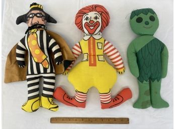 Group Of 3 Vintage McDonald's Stuffed Cloth Dolls