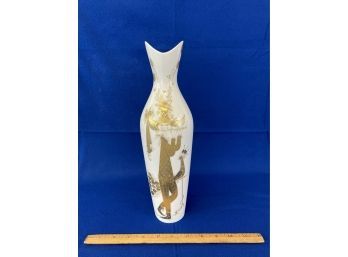Bjorn Wiinblad For Rosenthal Gold Painted Flutist Vase