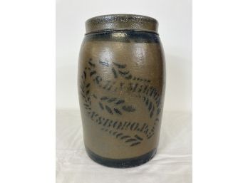 J.A.S. Hamilton & Co Greensboro Stenciled Stoneware Jar