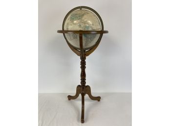 Vintage Cram's Imperial World Globe On Tripod Stand