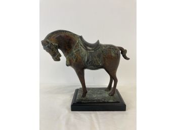 Vintage Chinese Tang Style Brass Horse