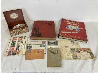 Lot Of Stamps Including 2 Books
