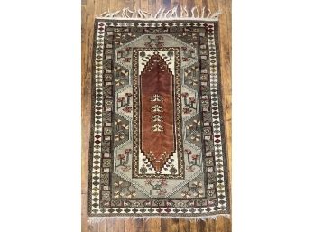 4'4' X 7' Turkish Milas Wool Carpet