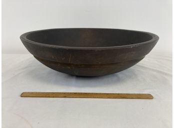 Antique American Maple Turned Bowl 16.75'