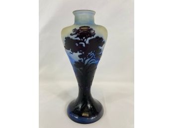 Emile Galle (1846-1904) Art Glass Landscape Cameo Vase