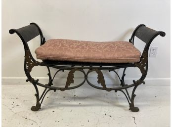 Antique French Wrought Iron Bench