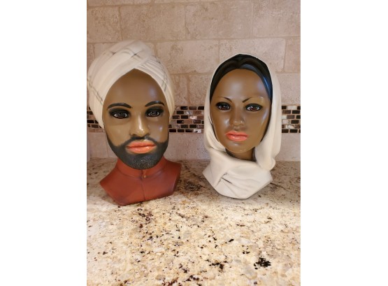 1960s Marwal Plaster Busts